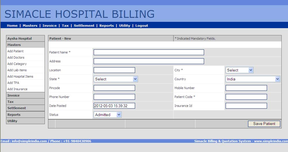 hospital management system project in php source code